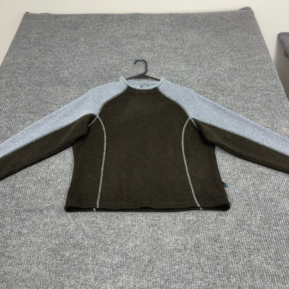 Kuhl Sweater Mens L Brown Alfpaca Fleece Raglan Mock Neck Gorpcore Outdoor